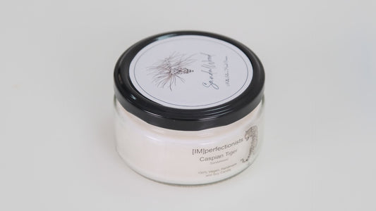 Cedarwood Scented Candle - Caspian Tiger Candle Melts into Hand Cream