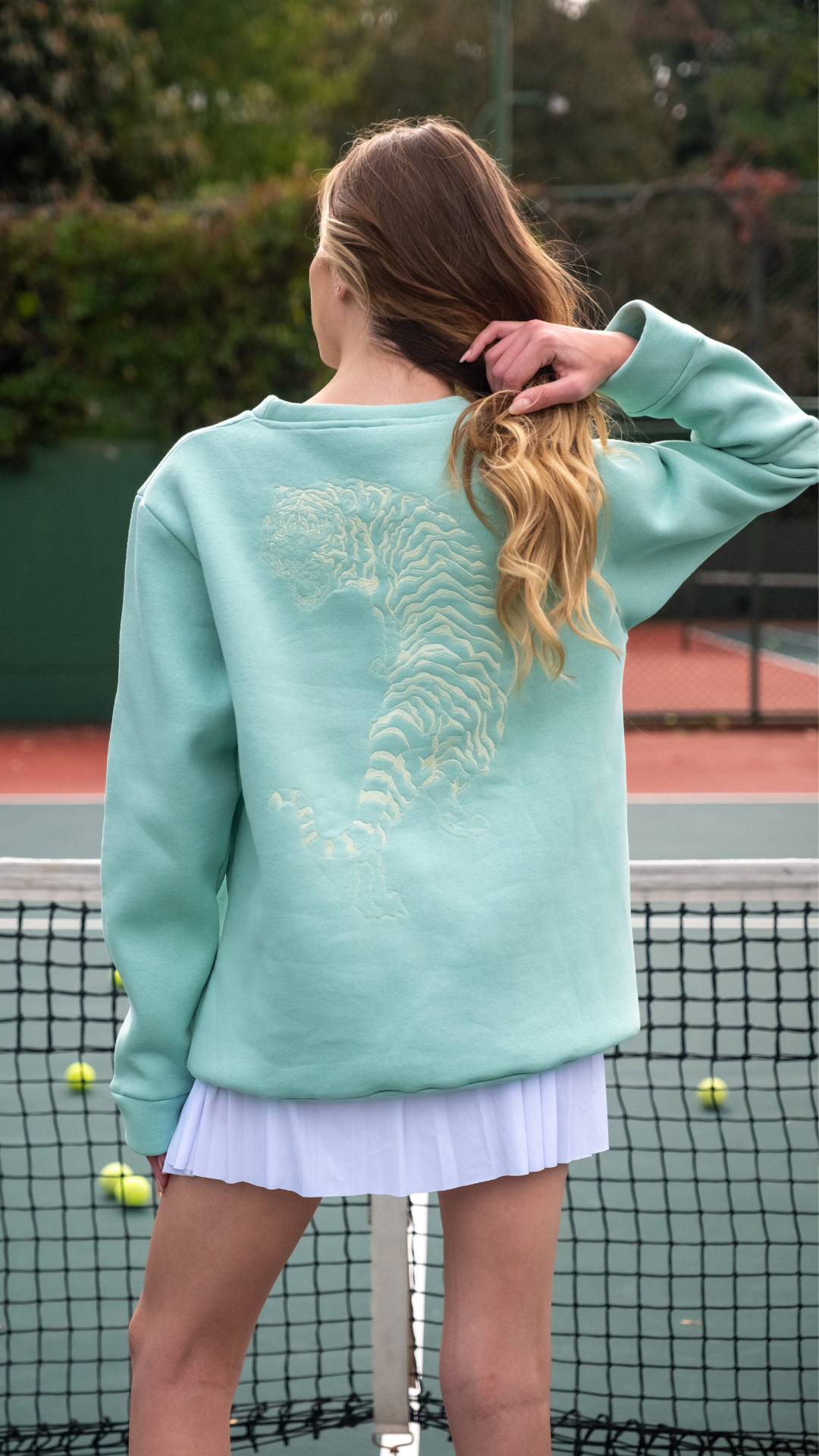 Matcha Green Tiger Sweatshirt