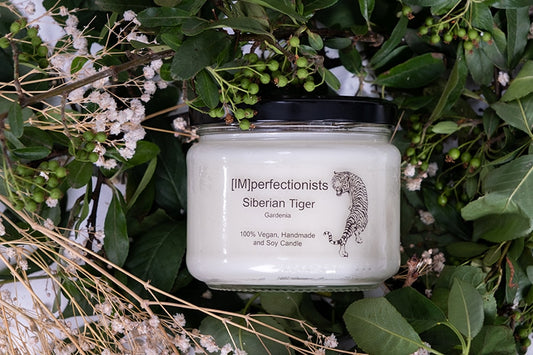Gardenia Scented Candle - Siberian Tiger Candle Melts into Hand Cream