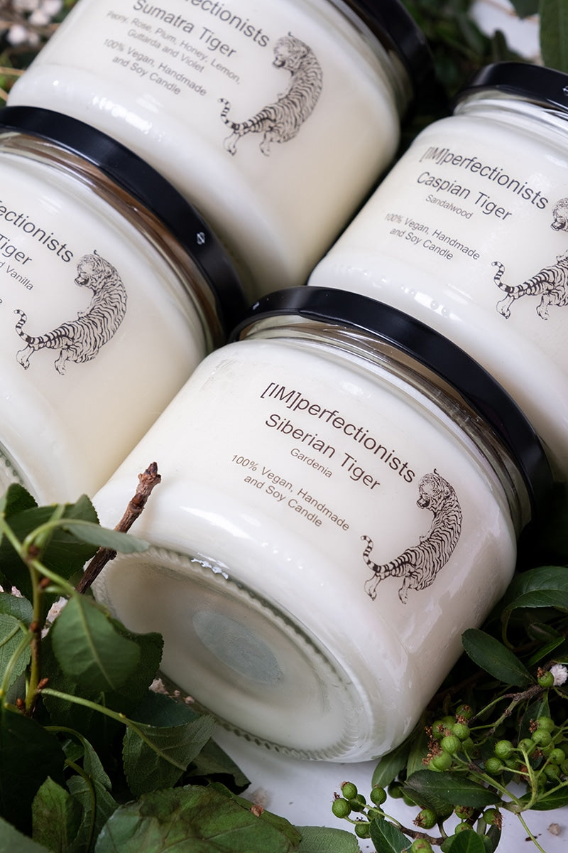 Gardenia Scented Candle - Siberian Tiger Candle Melts into Hand Cream