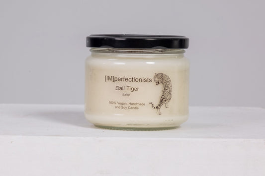 Salep Scented Candle - Bali Tiger Candle Melts into Hand Cream
